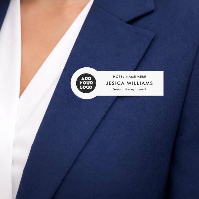 Custom Hotel Logo Name Tag with Job Title (Creator Uploaded)
