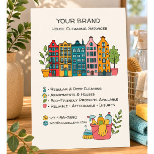 Custom House Cleaning Services QR Flyer