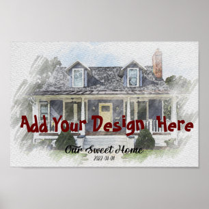 Custom House Drawing Portrait from  Poster