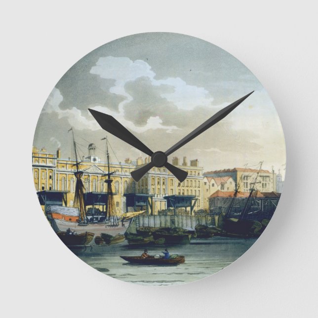 Custom House from the River Thames, from Ackermann Round Clock (Front)