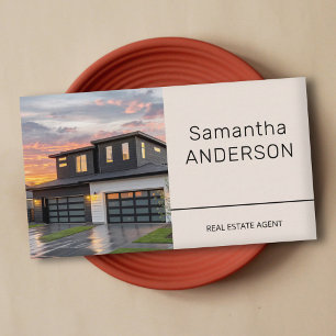 Custom House Photo - Real Estate Agent Business Card