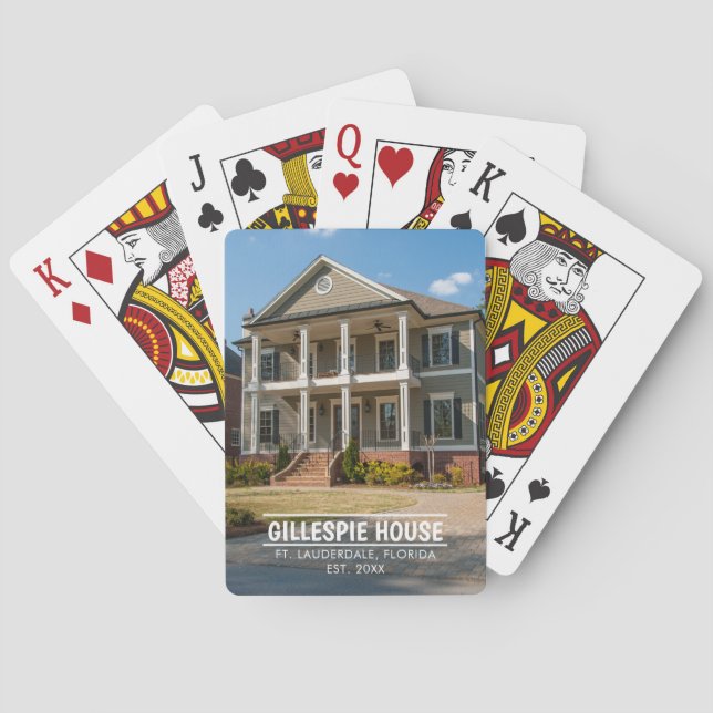 Custom House Photo Template  Playing Cards (Back)