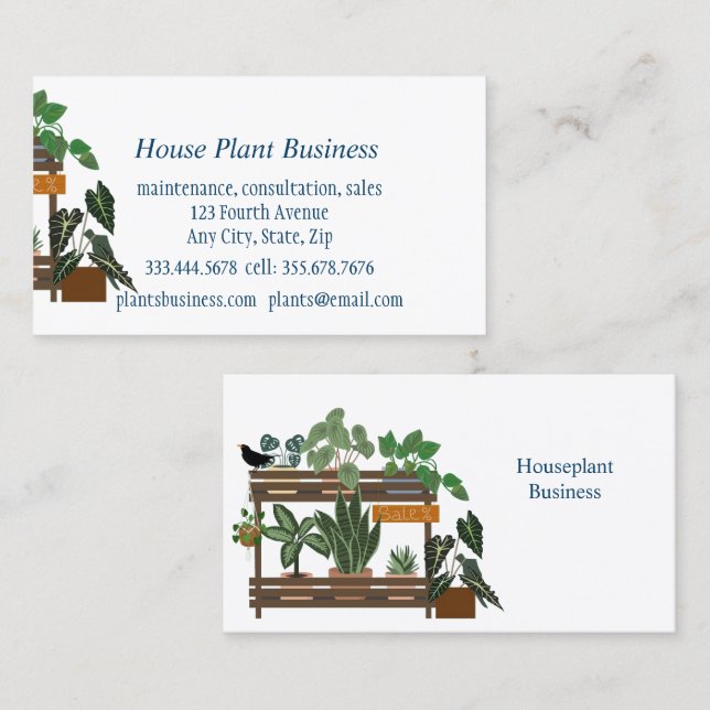 Custom House Plant Business Card (Front/Back)