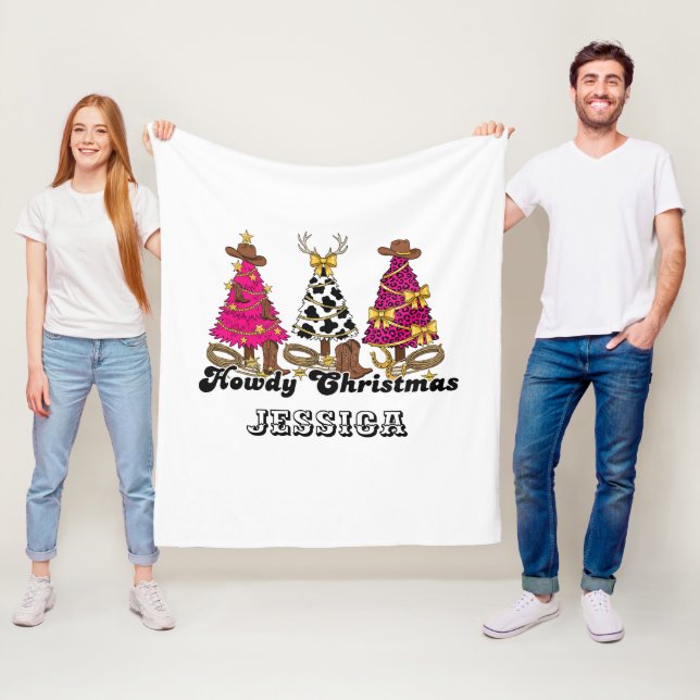 Custom Howdy Christmas Blanket (In Situ)