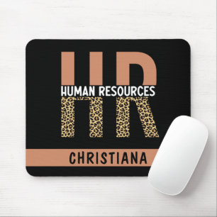 Custom HR Human Resources Leopard Print HR Gifts Mouse Mat
