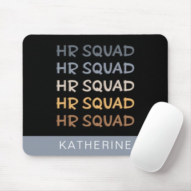 Custom HR Squad Human Resources Team Gifts Mouse Mat (With Mouse)