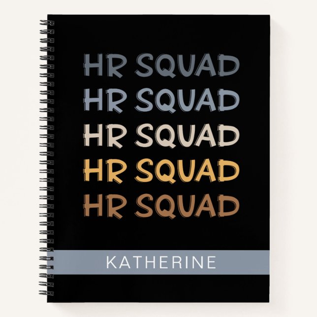 Custom HR Squad Human Resources Team Gifts Notebook (Front)