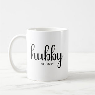 Custom Hubby EST Year Couple Wedding Anniversary Coffee Mug