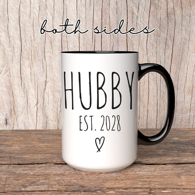 Custom Hubby Mug, Wedding Gift, Anniversary Gift Mug (hubby mug, hubby coffee mug, personalized hubby mug, groom coffee mug, wedding hubby mug,)
