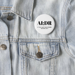 Custom Human Authors Anti AI DR 6 Cm Round Badge