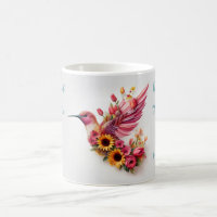 Custom Humming bird flying with flowers