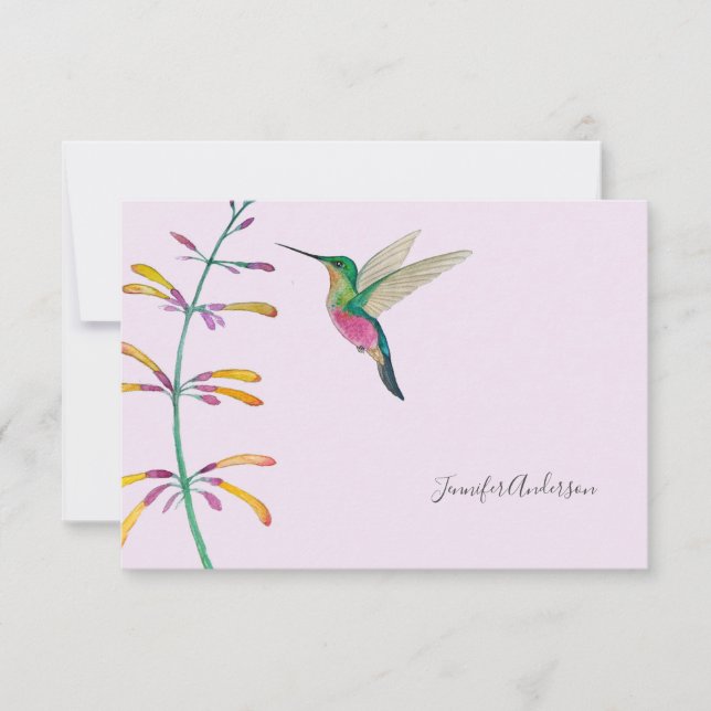 Custom Hummingbird  Card (Front)