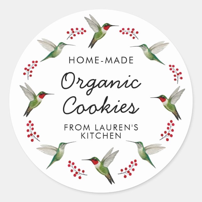 Custom Hummingbird   Classic Round Sticker (Front)