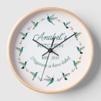 Custom Hummingbird  Clock