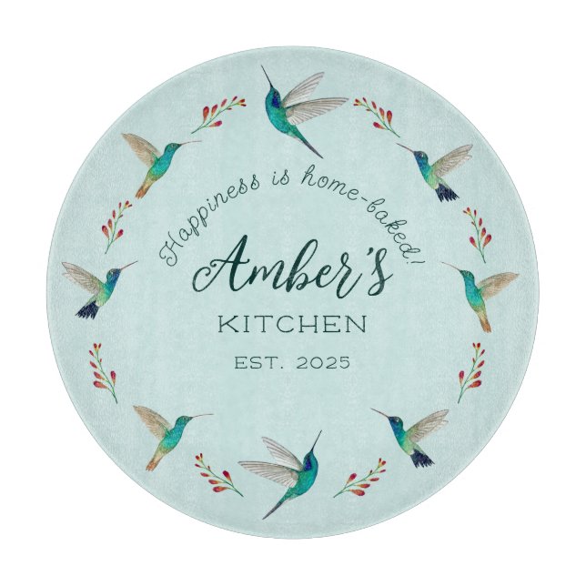 Custom Hummingbird  Cutting Board (Front)