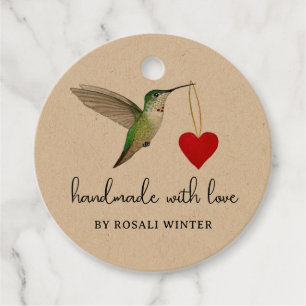 Custom Hummingbird Favour Tags