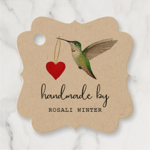 Custom Hummingbird Favour Tags