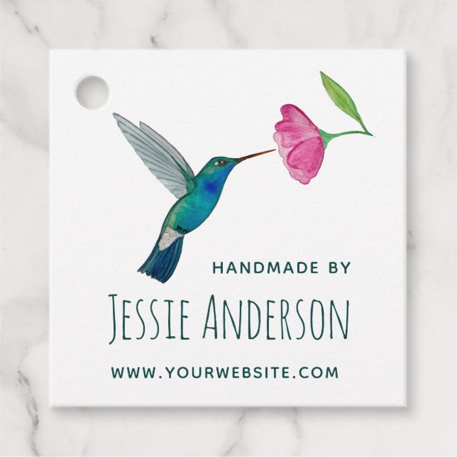 Custom Hummingbird Favour Tags (Front)