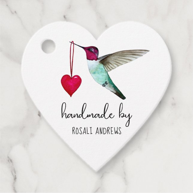 Custom Hummingbird Favour Tags (Front)