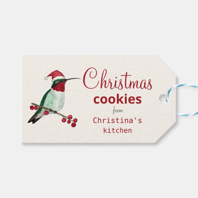 Custom Hummingbird  Gift Tags (Front (Horizontal))