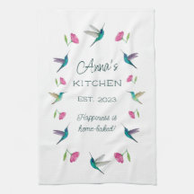 Custom Hummingbird Kitchen Towel