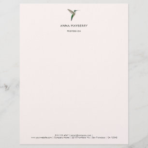 Custom Hummingbird Letterhead