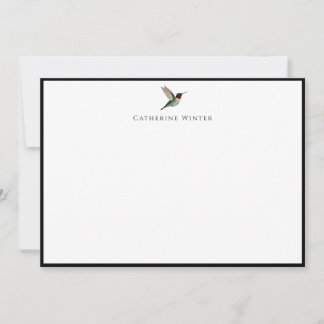 Custom Hummingbird Note Card
