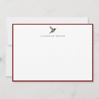 Custom Hummingbird Note Card