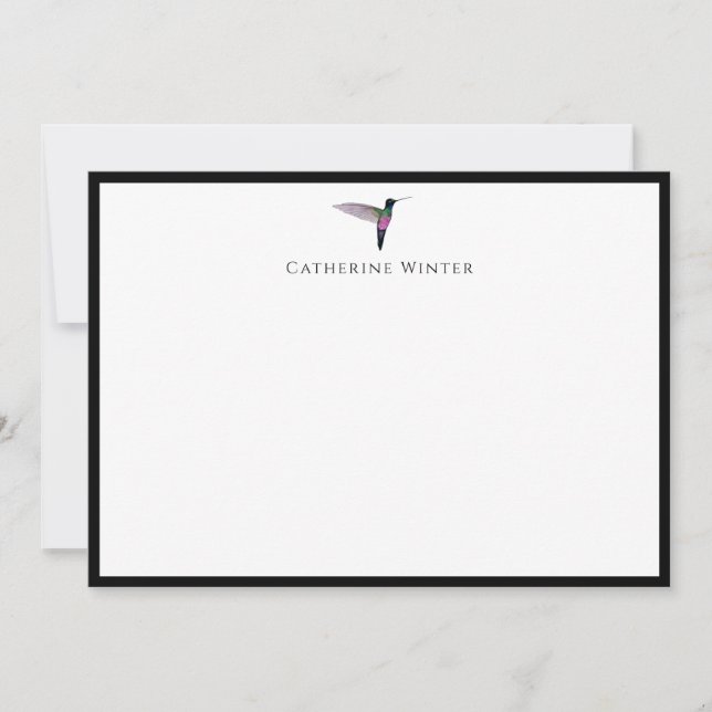 Custom Hummingbird Note Card (Front)