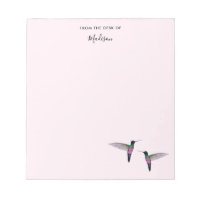 Custom Hummingbird Notepad