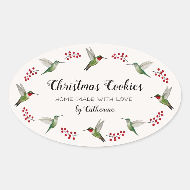 Custom Hummingbird   Oval Sticker (Front)