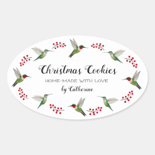 Custom Hummingbird   Oval Sticker