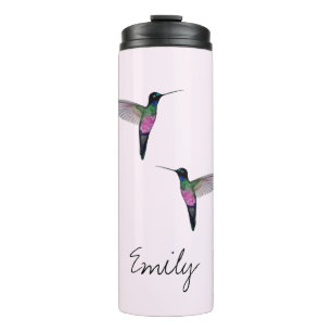 Custom Hummingbird Pink Thermal Tumbler