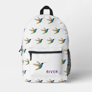 Custom Hummingbird Printed Backpack