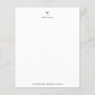 Custom Hummingbird Stationery Paper