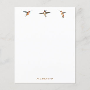 Custom Hummingbird Stationery Paper