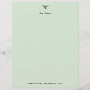 Custom Hummingbird Stationery Paper