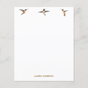 Custom Hummingbird Stationery Paper