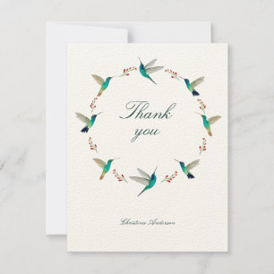 Custom Hummingbird Thank You Card