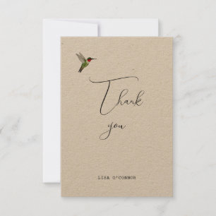 Custom Hummingbird Thank you Card