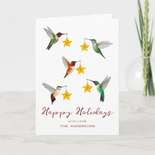 Custom Hummingbirds  Holiday Card