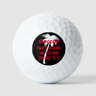 Custom humour golf personalised palm tree balls
