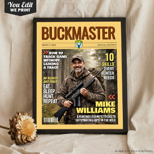 Custom Hunting Magazine Cover, Gift for Hunter Poster