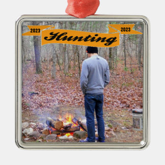 CUSTOM Hunting Photo Template Metal Tree Decoration