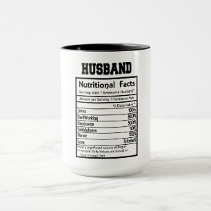 Custom Husband Nutritional Facts Mug