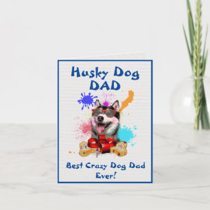Custom Husky Dad Dog Best Crazy Dog Dad Digital Card