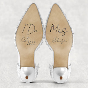 Custom I Do Mrs Bride Wedding Shoes Decal Vinyl