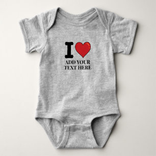 Custom I Heart Baby Bodysuit