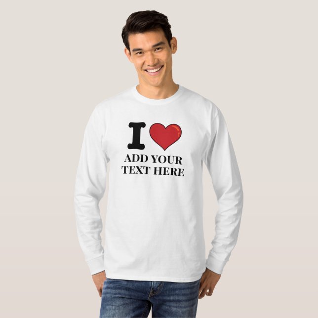 Custom I Heart T-Shirt (Front Full)