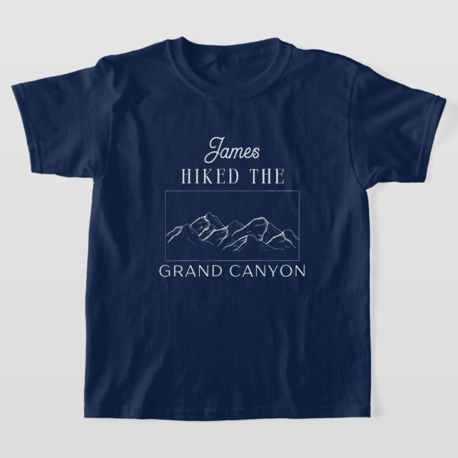 custom i hiked the grand canyon funny hiking  T-Shirt (Laydown)